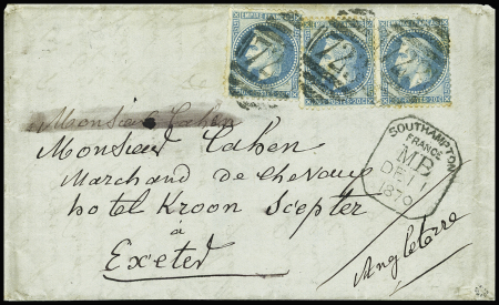 Rare oblitération Killer anglais 723 sur n°29B (X3,