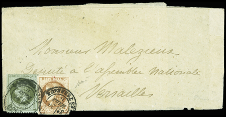 Combinaison n°40B + n°25 obl. càd Lyon 29.3.71, Rhône,