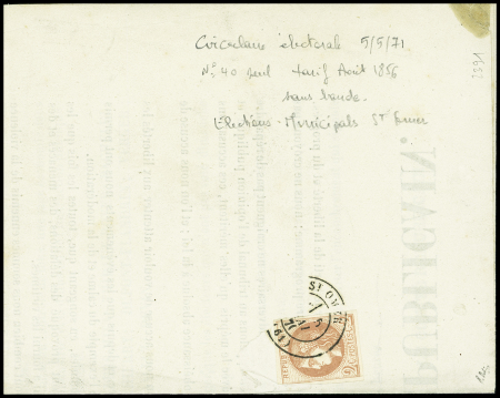 N°40B 2c brun-rouge, au filet dans un angle, obl. càd