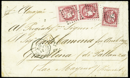 N°49 paire coin de feuille + 1 ex. obl. Ancre sur lettre