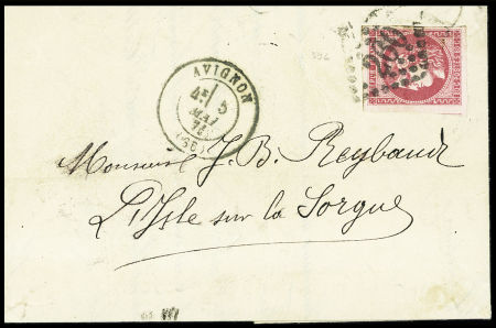 N°49b 80c rose vif, très grandes marges avec voisin,