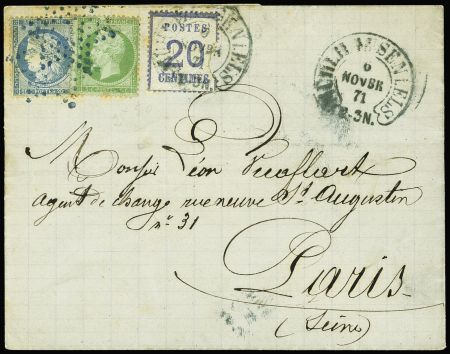 AL n°6 (déf.) en combinaison avec France n°20 +37 obl.