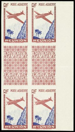 N°4e sans la faciale et non dentelé, en bloc de 4 avec