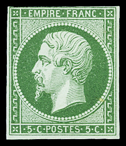 N°12 5c vert, neuf (*), TB.