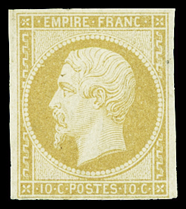 N°13A 10c bistre , neuf *, TB. Signé Calves