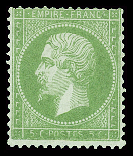 N°20 5c vert, neuf * quasi **, TB