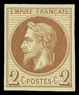 N°26f 2c rouge brun, impression fine de Rothschild,