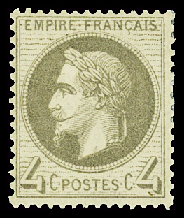 N°27A 4c gris, neuf *, Signé Calves