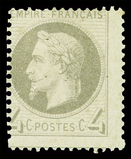 N°27A 4c gris, variété saut de peigne, neuf *, TB