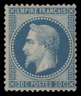 N°29A 20c bleu, neuf *, TB. Signé Calves