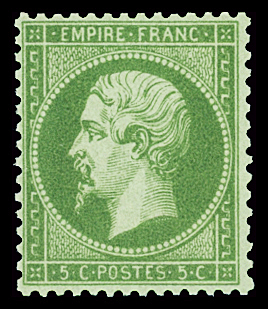 N°20 5c vert, neuf *, TB