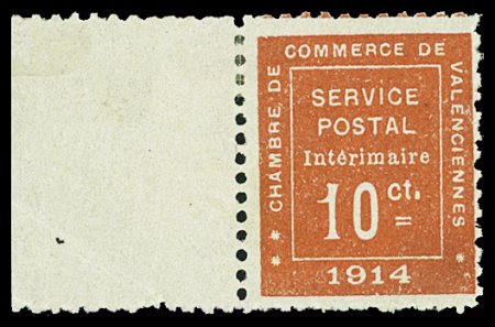 N°1 10c vermillon, bdf, neuf *, TB. Signé A.Brun