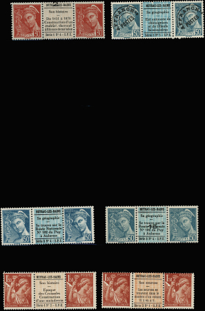 N°435 Lot de 6 paire avec bande pub interpanneau "Neyrac