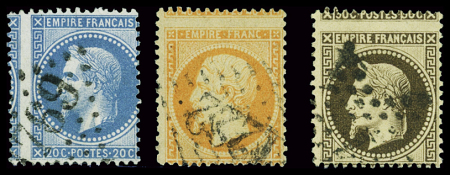 N°23, 29B, 30, Sélection de 3 timbres, avec variété