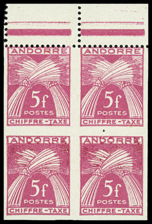 N°29a 5f rose NON DENTELE sur trois cotés tenant à