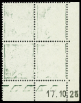 N°170 10c vert Pasteur, variété partiellement à sec,