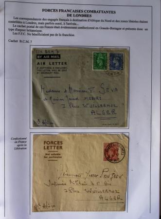 Archive de 21 plis adressés par un Français libre