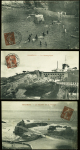 9 pseudo-entiers cartes postales 5c semeuse rouge 