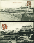 9 pseudo-entiers cartes postales 5c semeuse rouge 