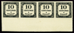N°2 10c noir bande de 4 bdf neuf ** TB