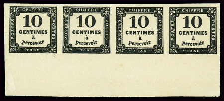 N°2 10c noir bande de 4 bdf neuf ** TB
