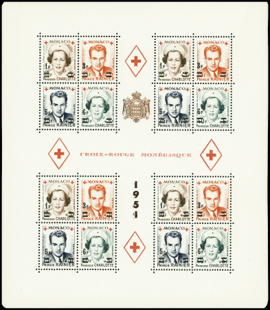 BLOCS-FEUILLETS N°4A Croix-rouge bloc surchargé de