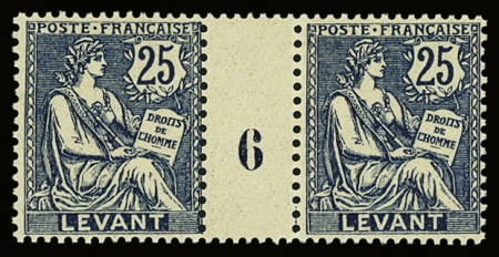 N°24 25c bleu millésime 6 neufs ** TB