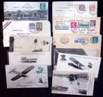 1910-60 AEROPHILATELIE: Ensemble de 100 cartes postales,