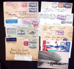 1910-60 AEROPHILATELIE: Ensemble de 100 cartes postales,