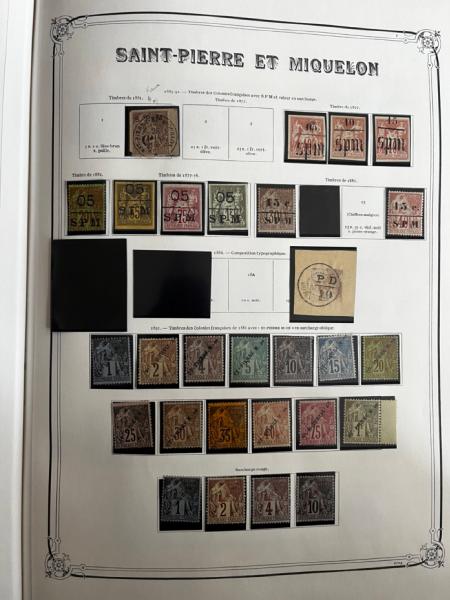 1885-1965, Collection de Saint Pierre et Miquelon en