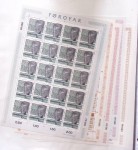 1975-2001, Collection des feuilles de 20, plus carnets,