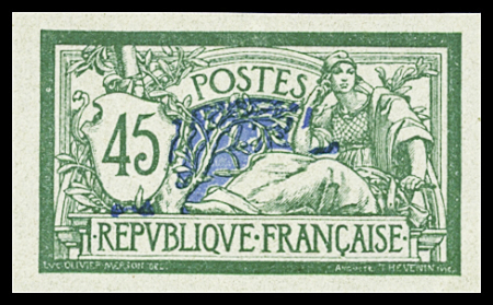 N°143b 45c vert et bleu, non dentelé, neuf **. TB.