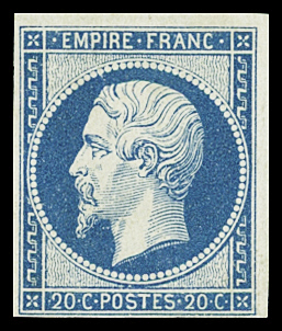 N°14A 20c bleu, neuf GNO, TB