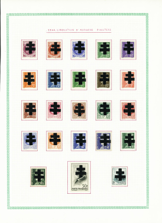 AUDIERNE La série des 23 valeurs complètes, type II,