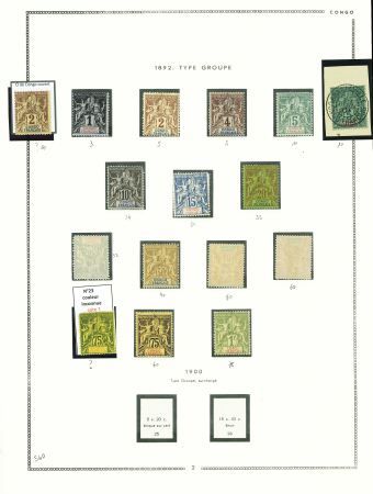 Collection sur pages MOC du Congo Français entre le