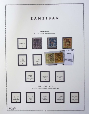 Collection de Zanzibar sur pages MOC avec les n° 2,