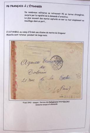 4 lettres de marins français internés en Turquie (