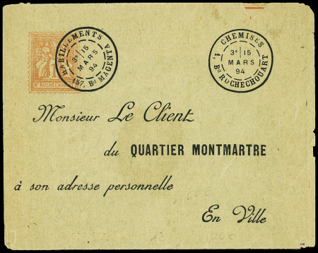 Rare pseudo-entier postal env. dépliante Sage oran