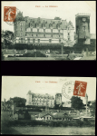 4 pseudo-entiers cartes postales 5c semeuse rouge 