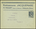 Env. pseudo entier " ETABLISSEMENTS JACQUEMAIRE VI