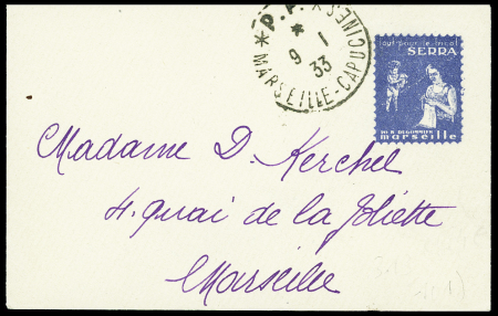 Petite env. pseudo entier postal avec figurine ble