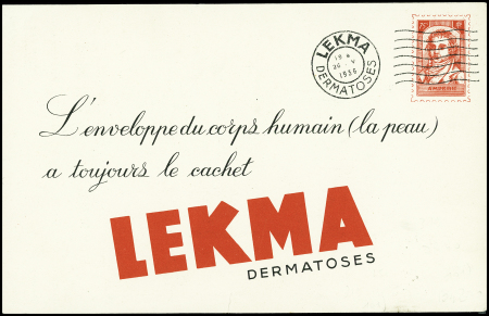 Pseudo entier carte postal format A5 avec figurine