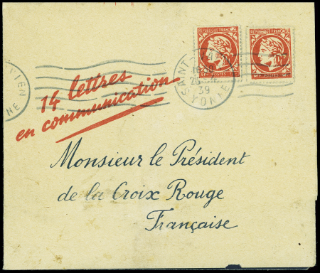 Pseudo entier postal dépliant de la Croix-Rouge fr