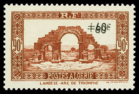 N°167a variété double surcharge, neuf **, TB. Signé