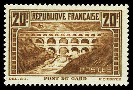 N°262 20f Pont du Gard (IIB), neuf **, TB