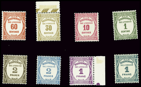 N°55/62 Série Recouvrements taxes à percevoir, neufs*,