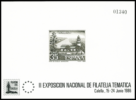 EPREUVES OFFICIELLES N°9 Exposicion Calelia 1986, TB