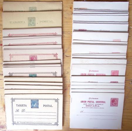 ENTIERS POSTAUX N° (EDIFIL) 1/4 +8 +12/14 +15 +17 +29,