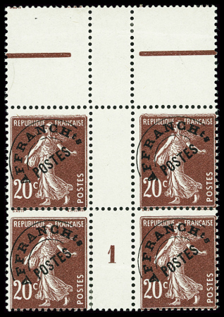 PREOBLITERES N°54 20c brun-rouge Millésime 1921 en