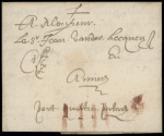 Lettre expédiée  de Béthune acheminée par Tour et Taxis,